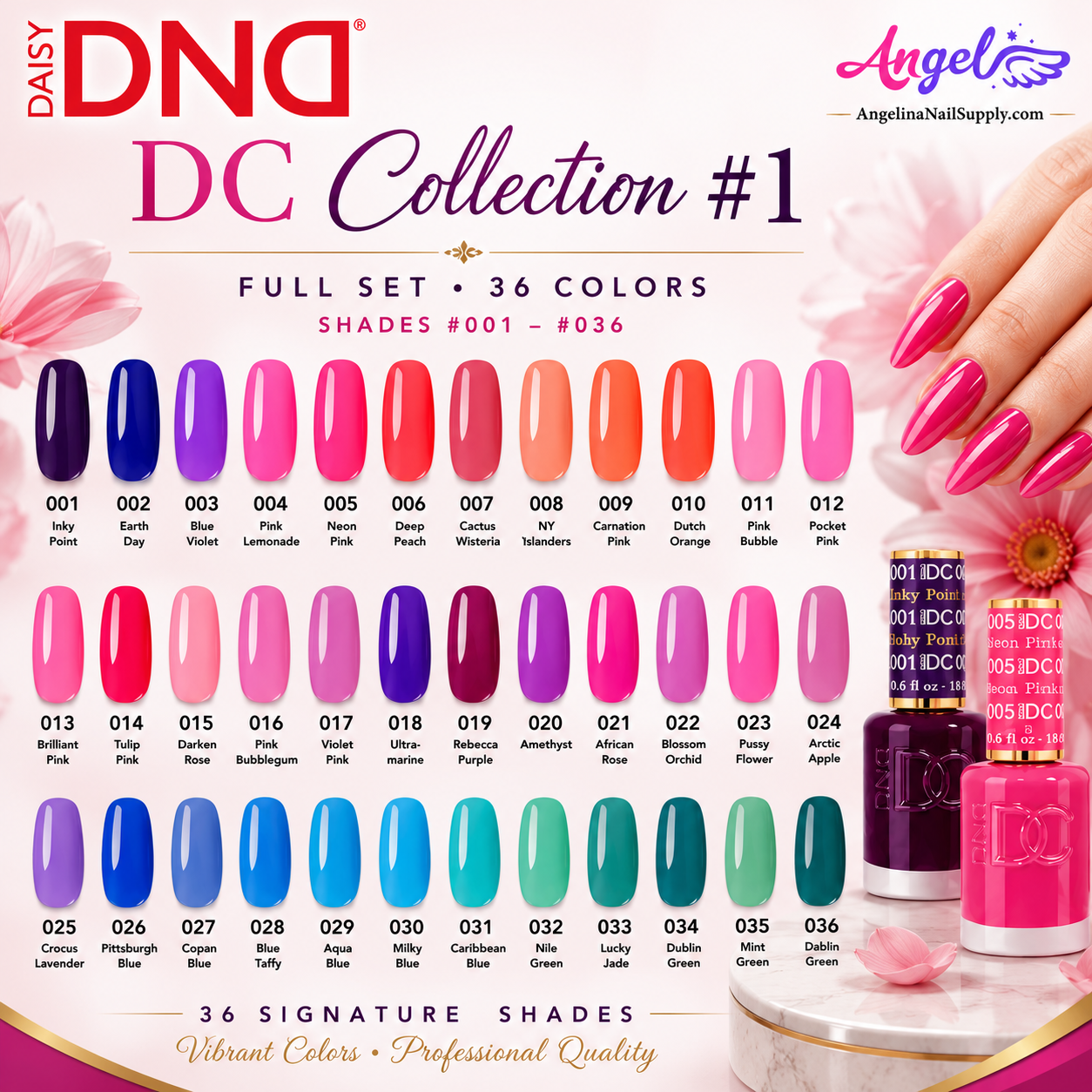 DC1 Collection Full Set #1 - #36 - Angelina Nail Supply NYC