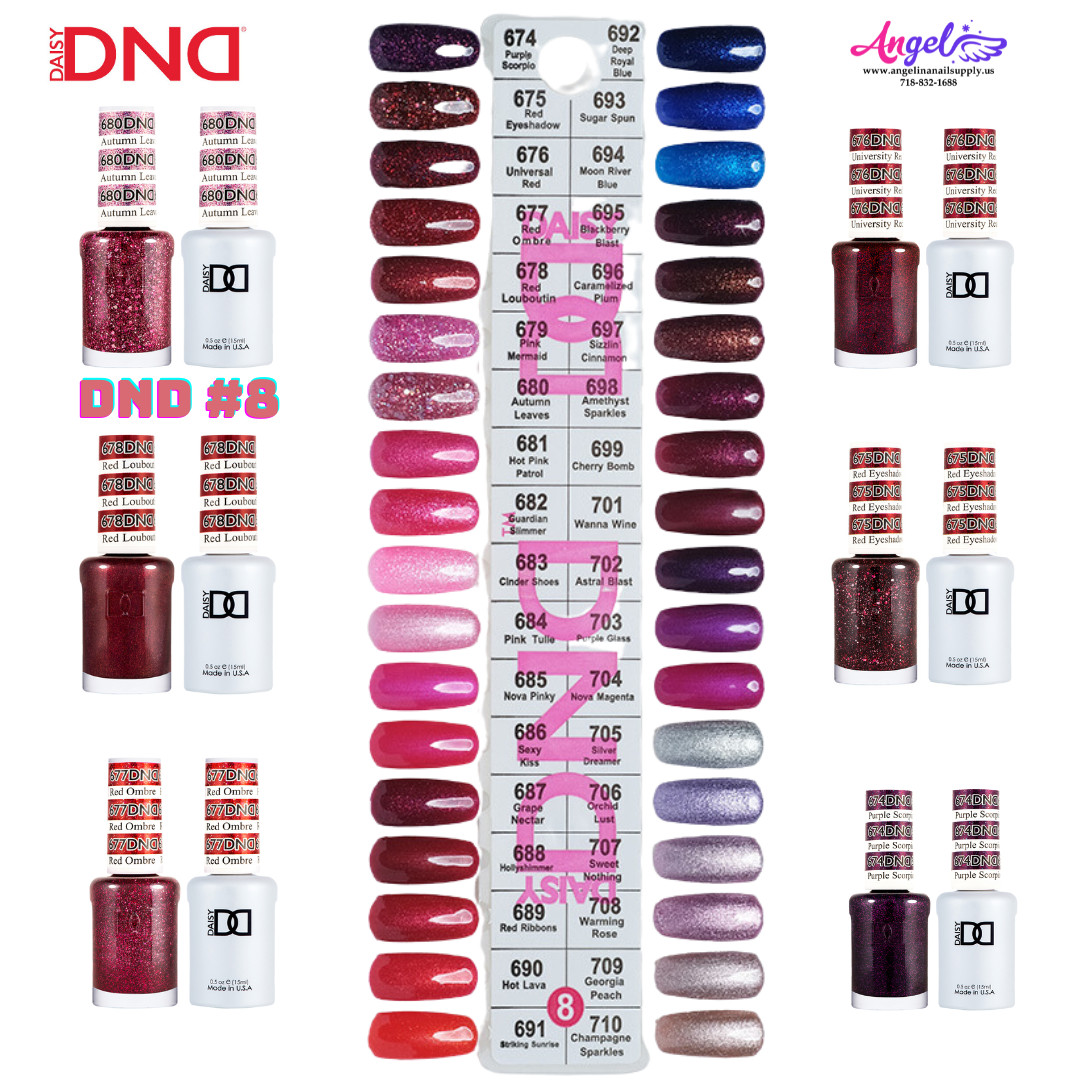 DND8 Collection Full Set #674 - #710 - Angelina Nail Supply NYC