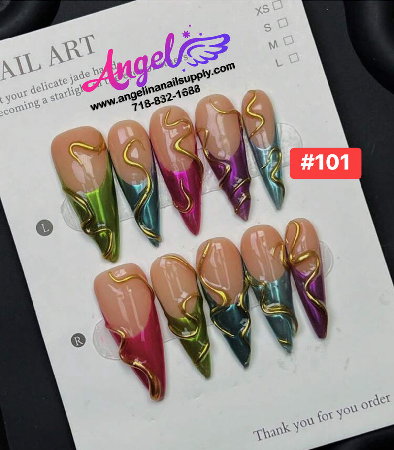 Angelina Handmade Custom Press-On | #090-#119