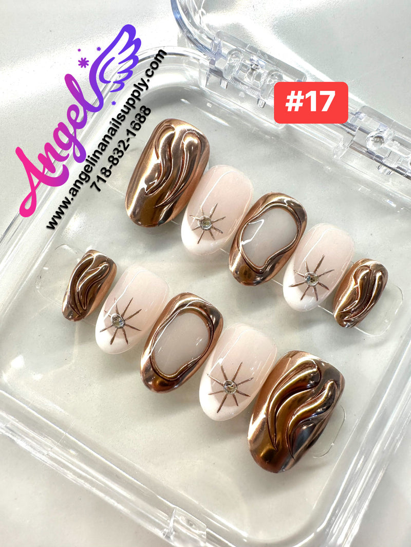 Angelina Handmade Custom Press-On | #001-#029