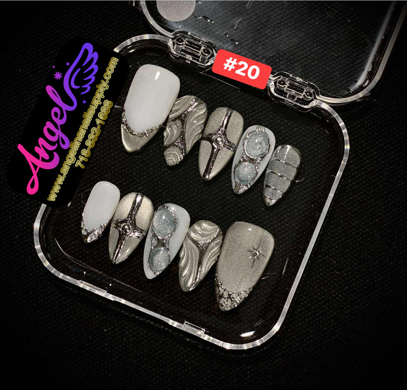 Angelina Handmade Custom Press-On | #001-#029