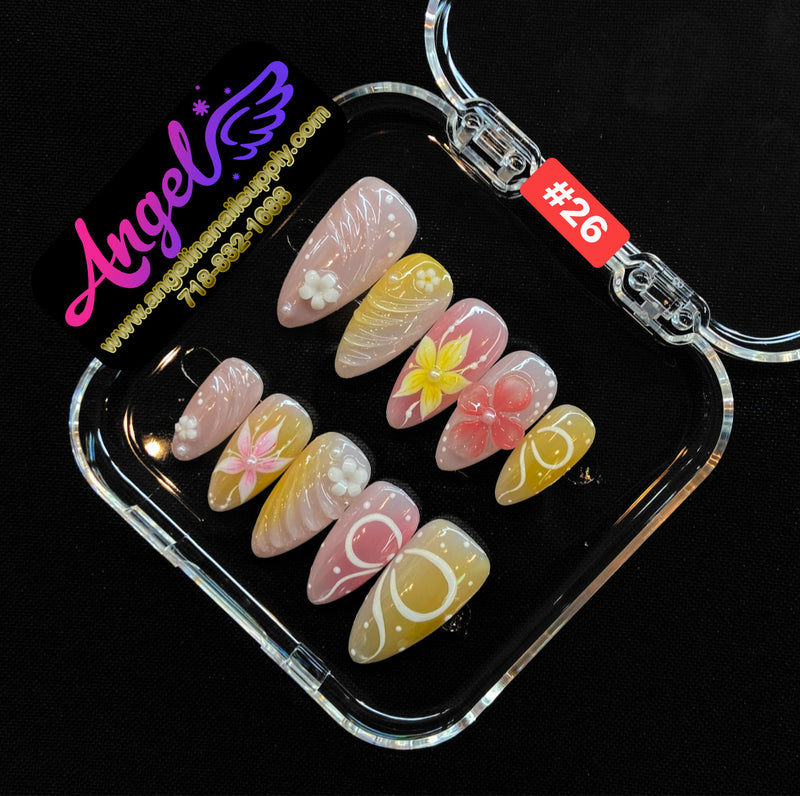 Angelina Handmade Custom Press-On | #001-#029