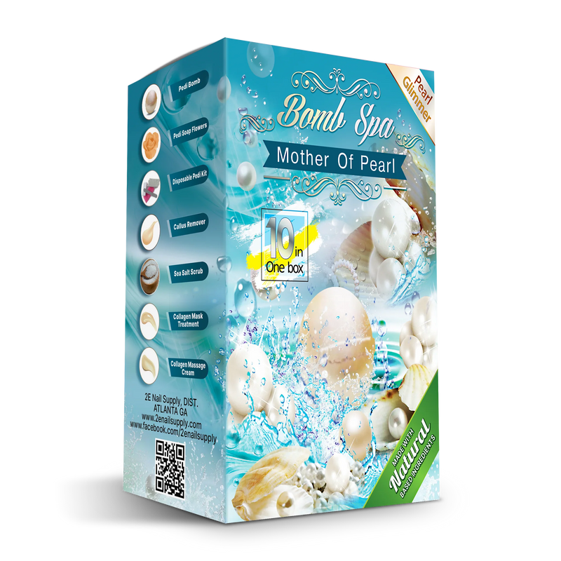 2E Organic Bomb Spa 10 in 1 - Mother Of Pearl (box/80 kits) - Angelina Nail Supply NYC