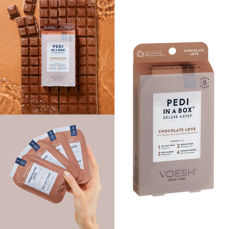 Voesh - Pedi in a Box 4 Steps Chocolate Love (box/50pcs)