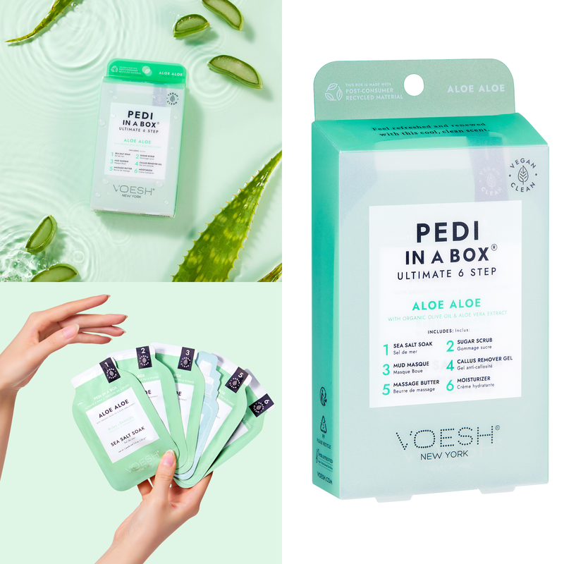 Voesh - Pedi in a Box Ultimate 6 Steps Aloe Vera (box/30pcs)