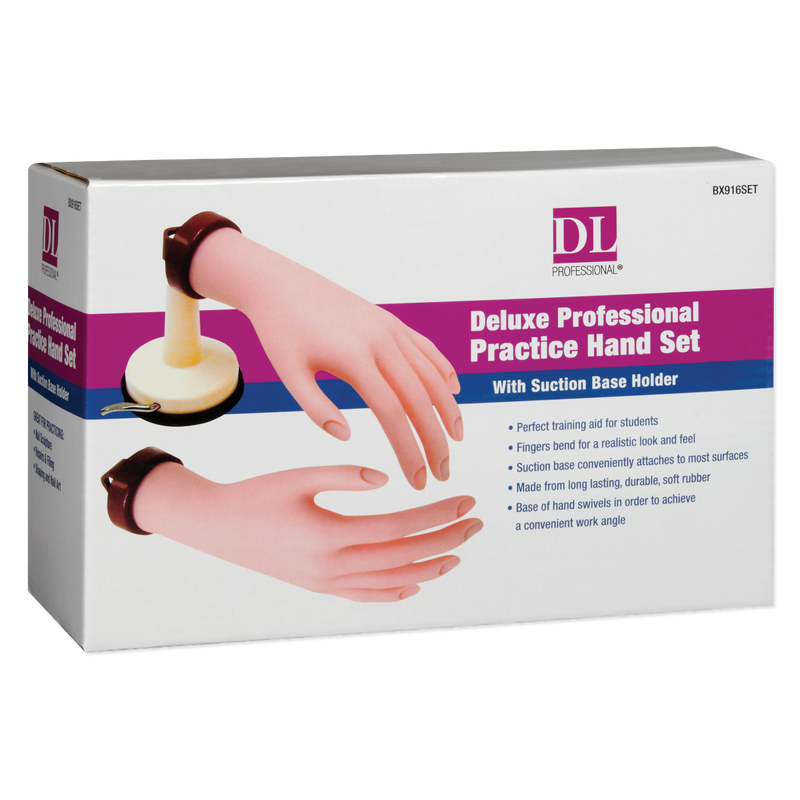Deluxe Practice Hands with Suction Base Holder - Right & Left Hand Set
