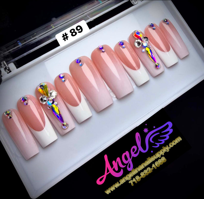 Angelina Handmade Custom Press-On | Long Nail Design #060-#089