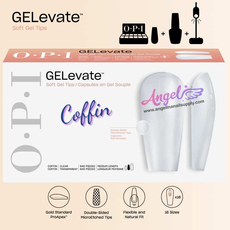 OPI Soft Gel Pre-Shaped Tip Extensions / Coffin
