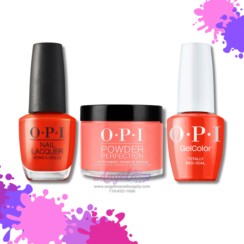 OPI 3in1 combo DP-GC-NL F034 Totally Red-ical