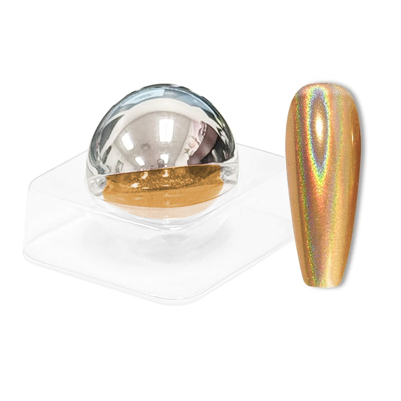 Aora Chrome Powder Metalic Hologram Gold