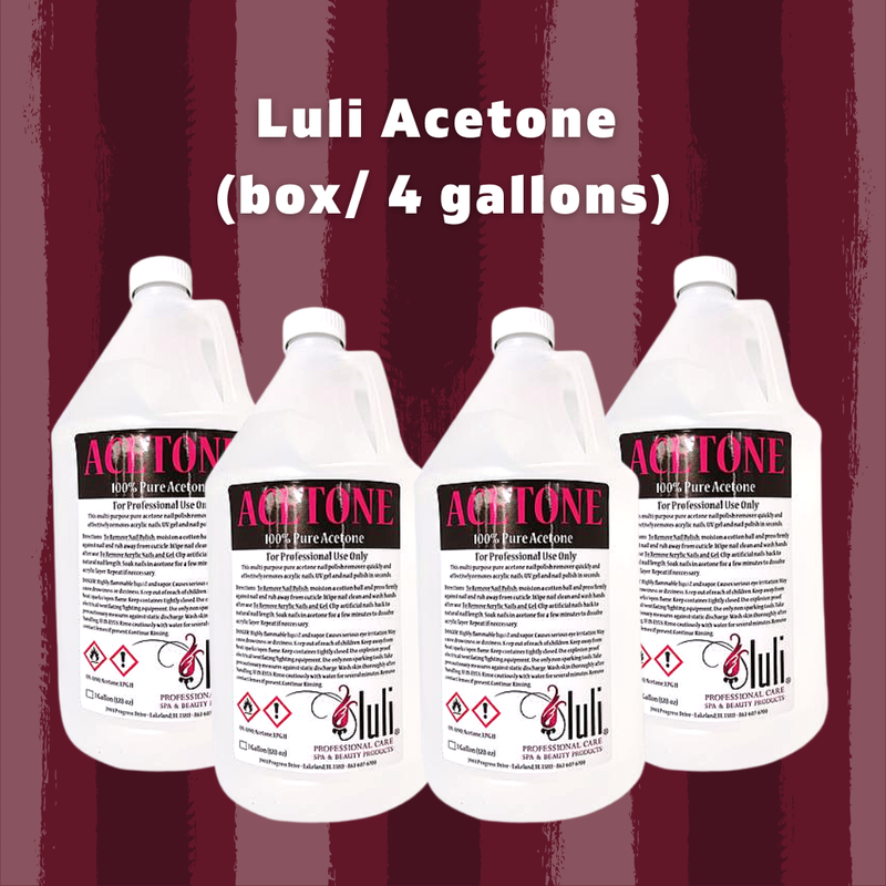 Luli 100% Pure Acetone (Box/ 4 Gallons)