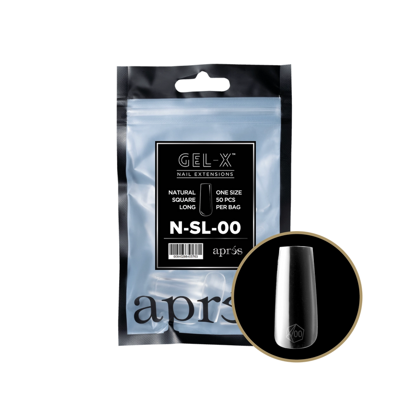 Aprés Gel-X® Natural Square Long Refill Bag (50pcs/pack)
