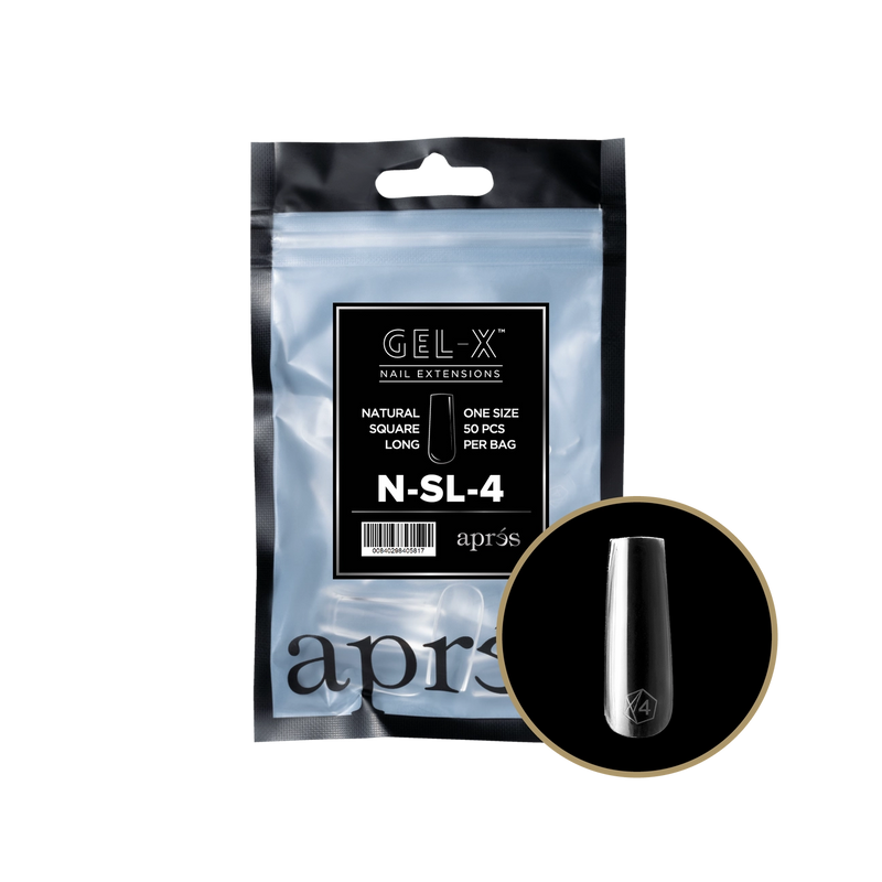 Aprés Gel-X® Natural Square Long Refill Bag (50pcs/pack)
