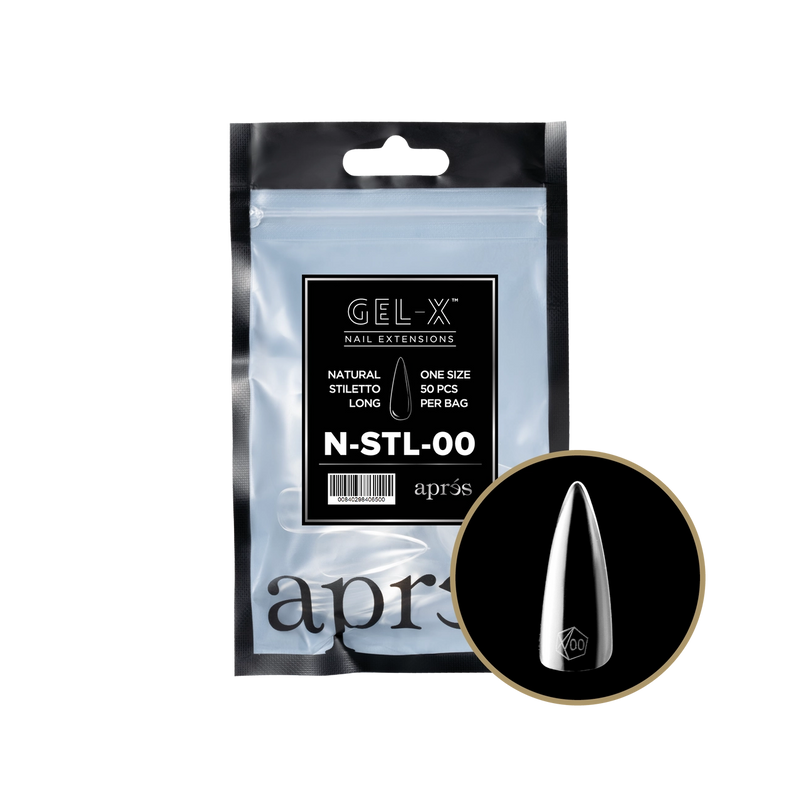Aprés Gel-X® Natural Stiletto Medium Refill Bag (50pcs/pack)