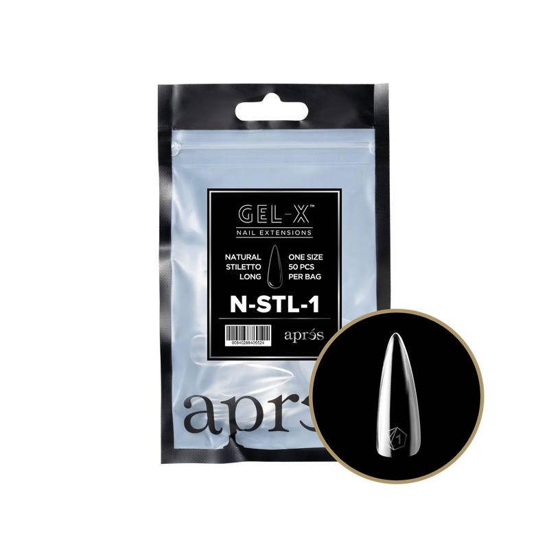 Aprés Gel-X® Natural Stiletto Long Refill Bag (50pcs/pack)