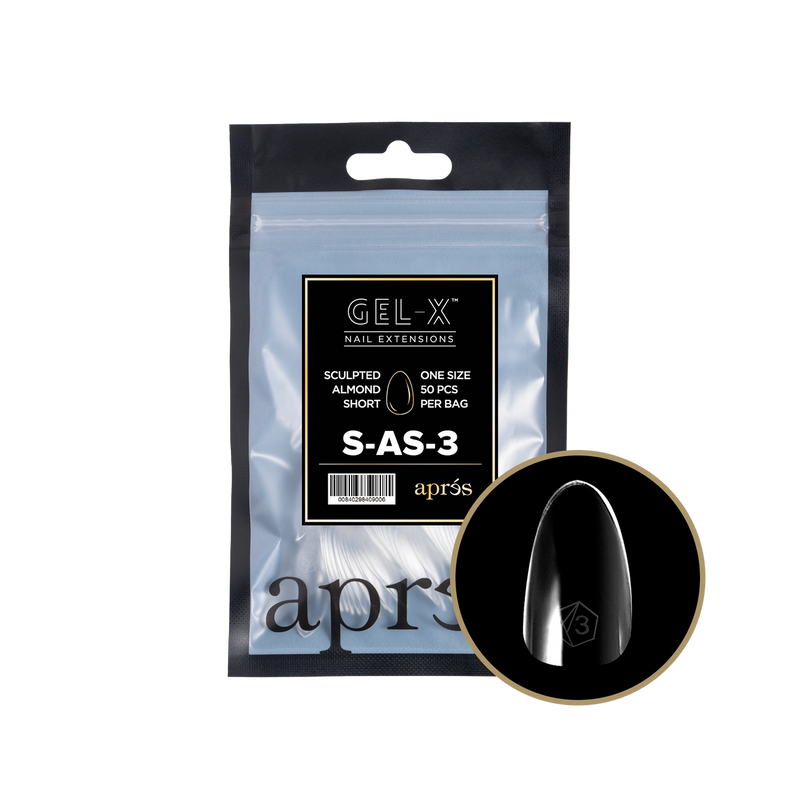 Aprés Gel-X® Sculpted Almond Short Refill Bag (50pcs/pack)