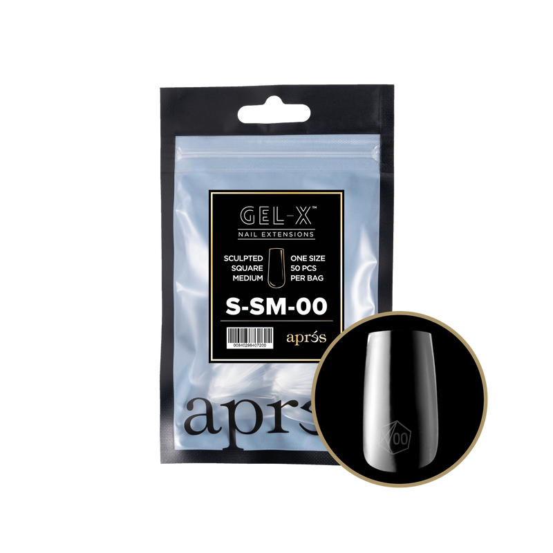 Aprés Gel-X® Sculpted Square Medium Refill Bag (50pcs/pack)