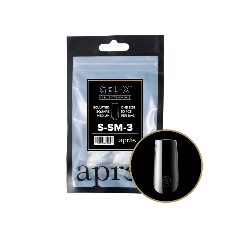 Aprés Gel-X® Sculpted Square Medium Refill Bag (50pcs/pack)