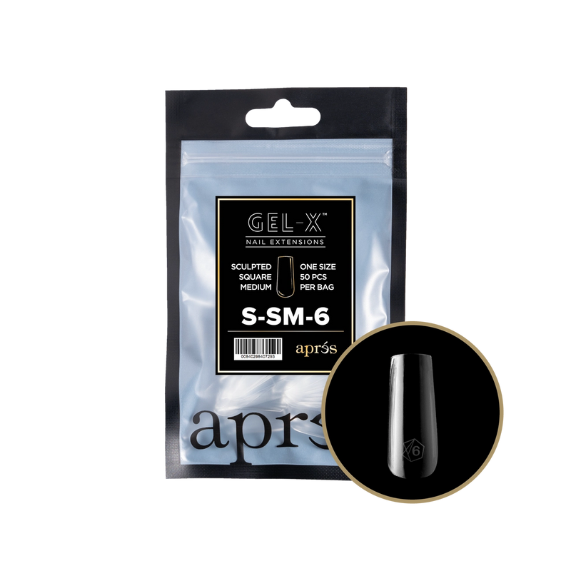 Aprés Gel-X® Sculpted Square Medium Refill Bag (50pcs/pack)