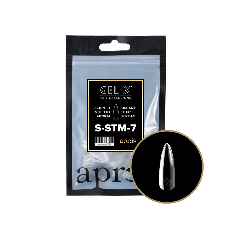 Aprés Gel-X® Sculpted Stiletto Medium Refill Bag (50pcs/pack)
