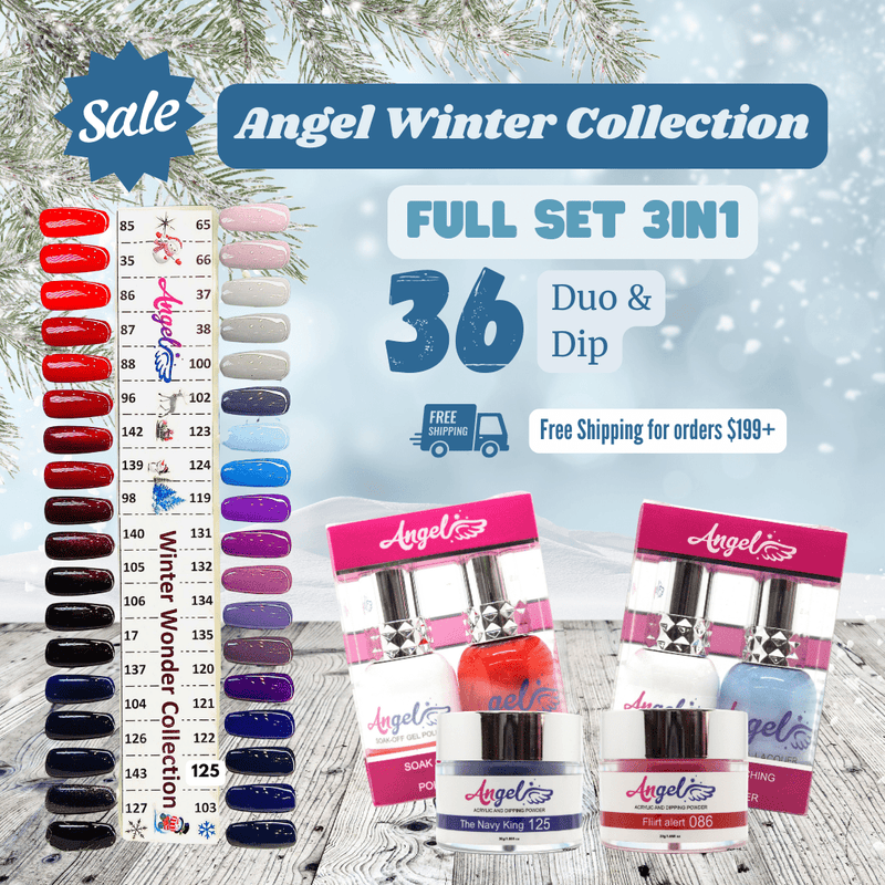 Angel Winter Collection 36 Colors 3in1 Powder + Gel Duo - Angelina Nail Supply NYC