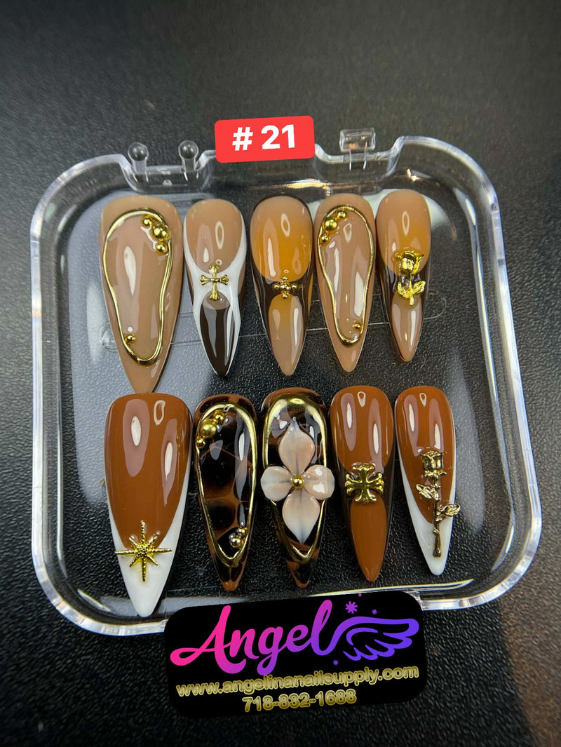 Angelina Handmade Custom Press-On | 001-029 - Angelina Nail Supply NYC