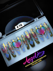 Angelina Handmade Custom Press-On | Long Nail Design 060-089 - Angelina Nail Supply NYC