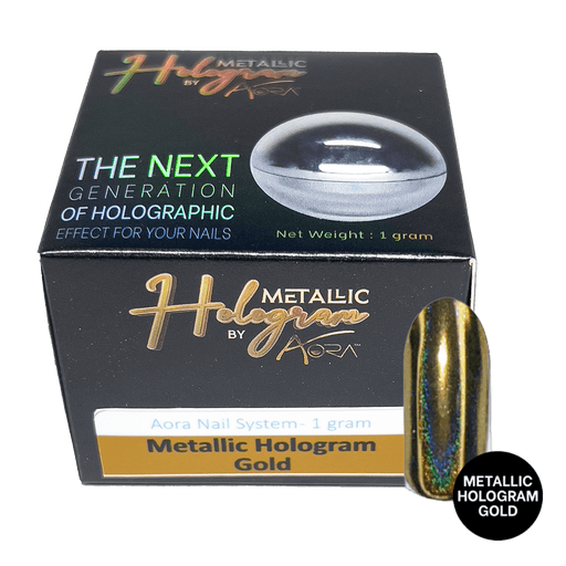 Aora Chrome Powder Metalic Holo-Gold - Angelina Nail Supply NYC