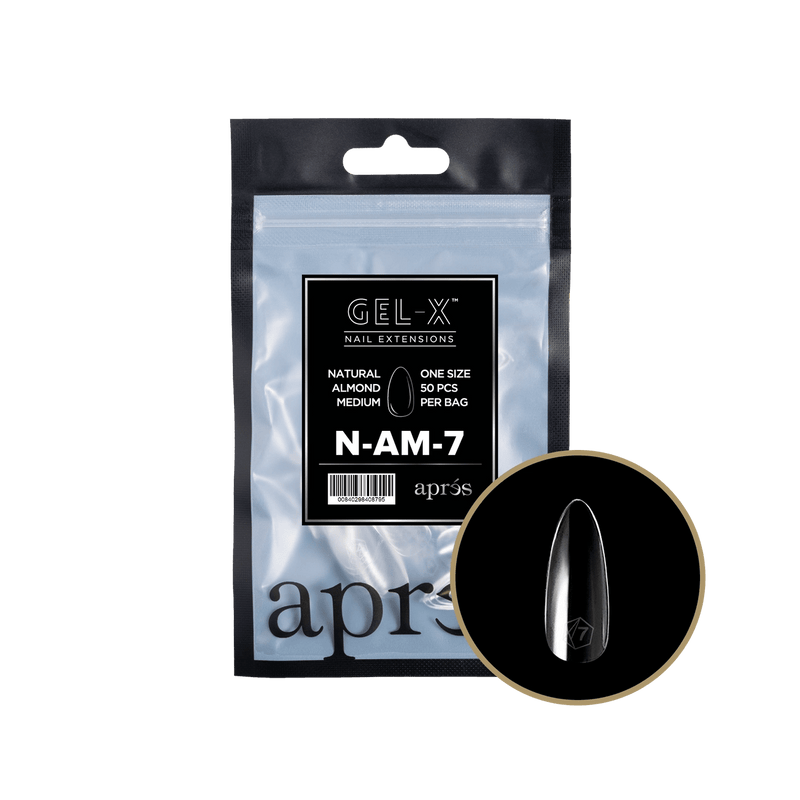 Aprés Gel-X® Natural Almond Medium Refill Bag (50pcs/pack) - Angelina Nail Supply NYC