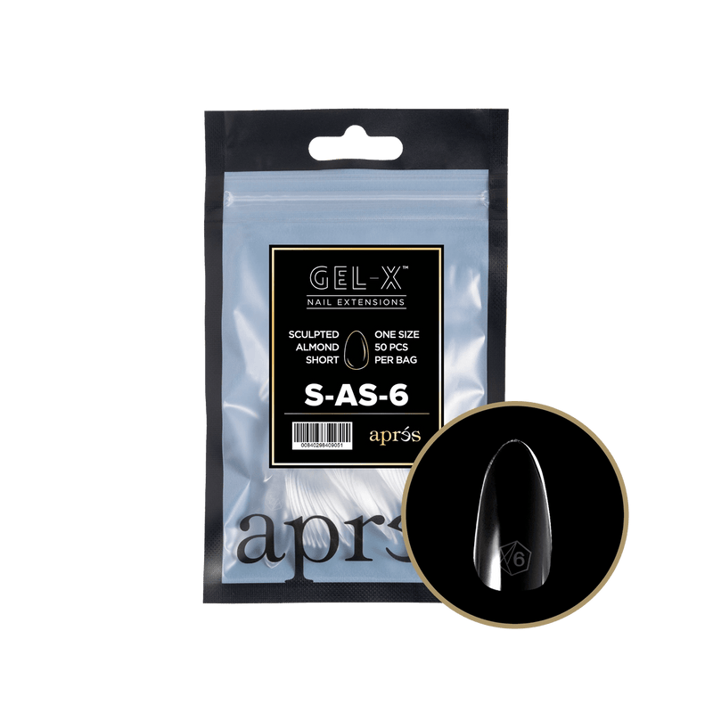 Aprés Gel-X® Sculpted Almond Short Refill Bag (50pcs/pack) - Angelina Nail Supply NYC