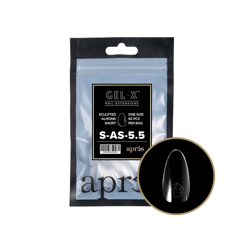 Aprés Gel-X® Sculpted Almond Short Refill Bag (50pcs/pack) - Angelina Nail Supply NYC
