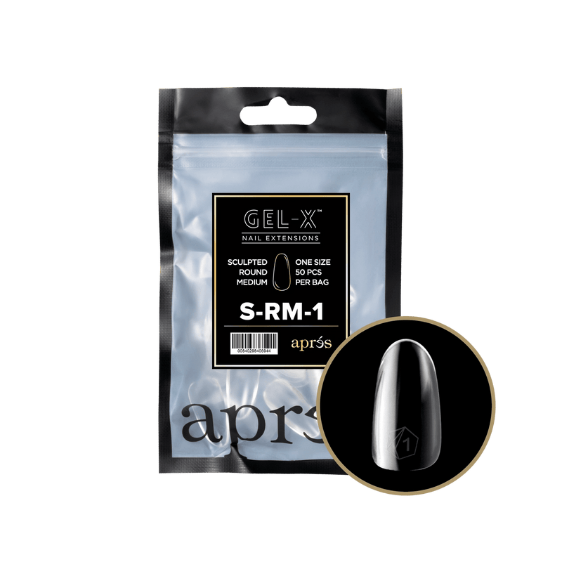 Aprés Gel-X® Sculpted Round Short Refill Bag (50pcs/pack) - Angelina Nail Supply NYC