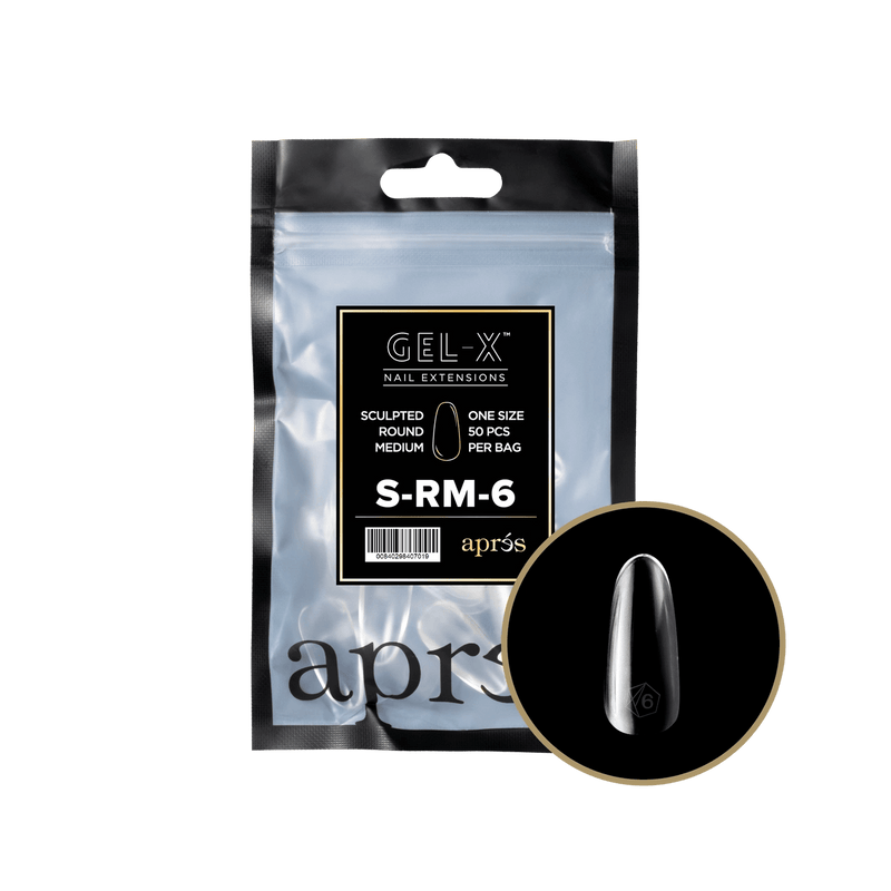Aprés Gel-X® Sculpted Round Short Refill Bag (50pcs/pack) - Angelina Nail Supply NYC