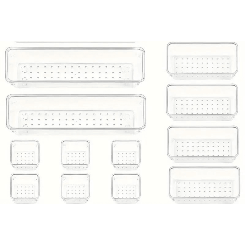 Clear Plastic Organizers Drawer With Non-Slip Pads - Angelina Nail Supply NYC