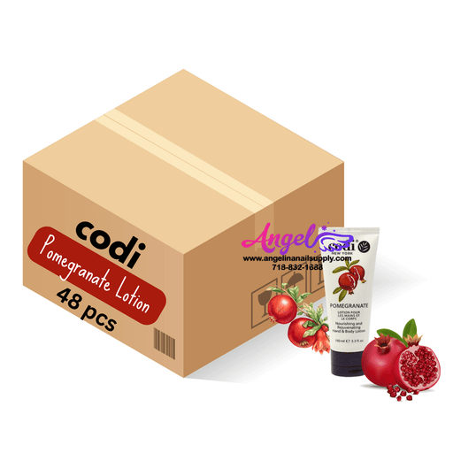 Codi Lotion Tube Pomegranate 3.3oz (Box/48 Tubes) - Angelina Nail Supply NYC