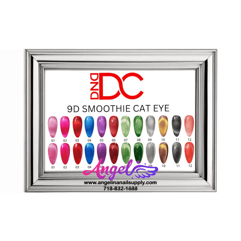 DC 9D Cat Eyes Collection Smoothie Set 12 colors 1 - 12 GEL ONLY - Angelina Nail Supply NYC