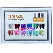 Diva 9D Cat Eyes Collection Glassball Set 12 colors 1 - 12 GEL ONLY - Angelina Nail Supply NYC