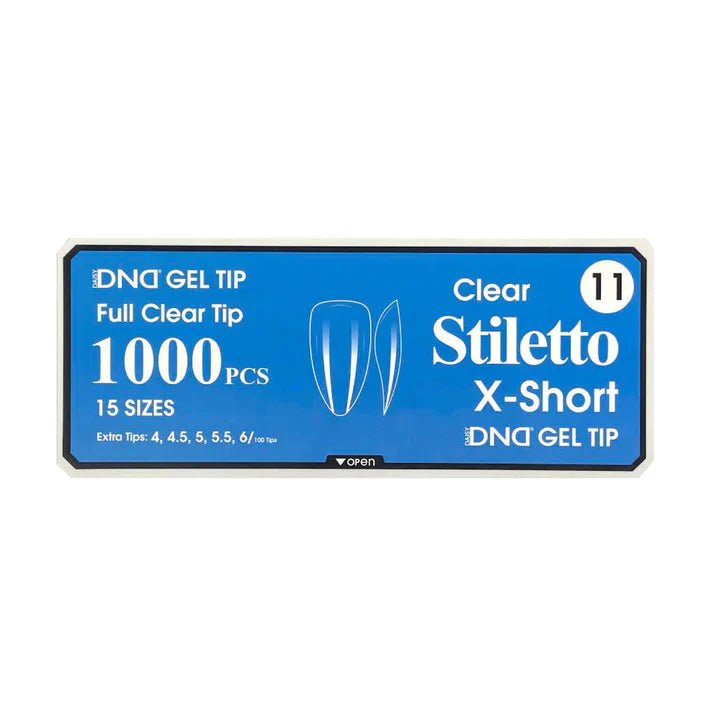 DND Clear Gel Tips - Pro Box (1000pcs) - Angelina Nail Supply NYC