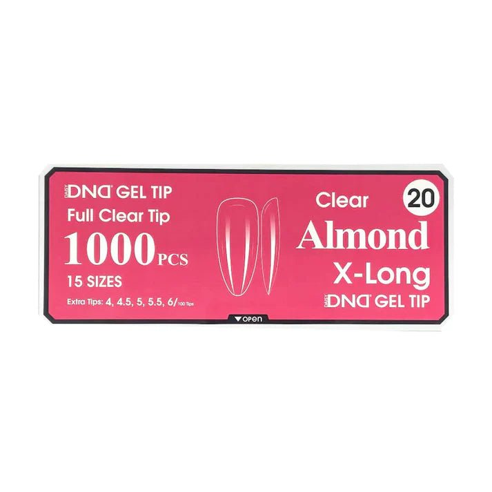 DND Clear Gel Tips - Pro Box (1000pcs) - Angelina Nail Supply NYC