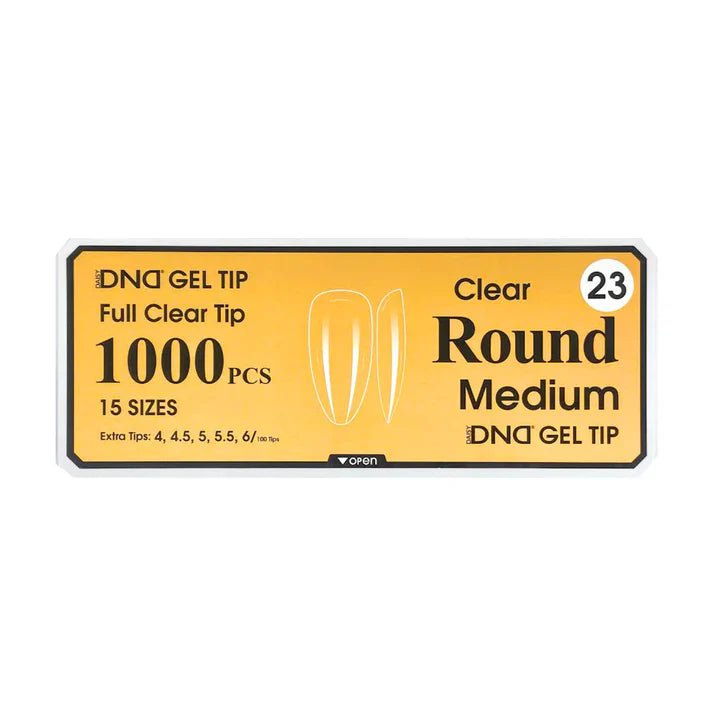 DND Clear Gel Tips - Pro Box (1000pcs) - Angelina Nail Supply NYC