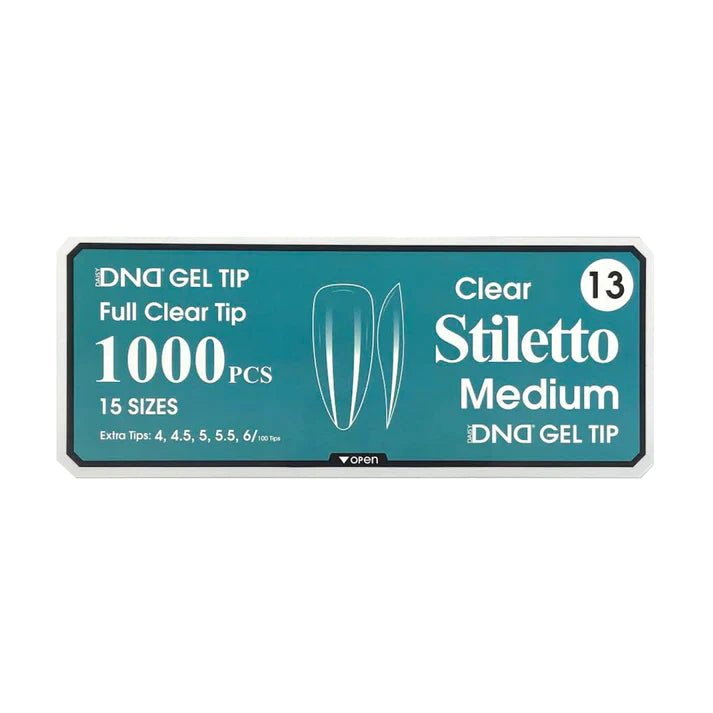 DND Clear Gel Tips - Pro Box (1000pcs) - Angelina Nail Supply NYC