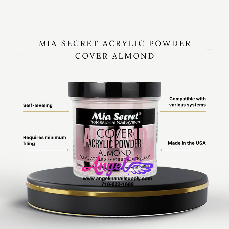 Mia Secret Acrylic Powder Cover Almond 4oz - Angelina Nail Supply NYC