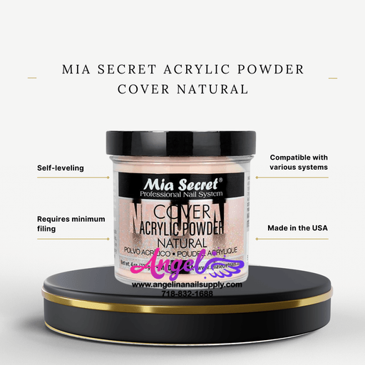 Mia Secret Acrylic Powder Cover Natural 4oz - Angelina Nail Supply NYC