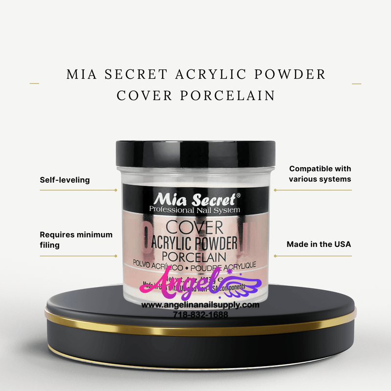 Mia Secret Acrylic Powder Cover Porcelain 4oz - Angelina Nail Supply NYC
