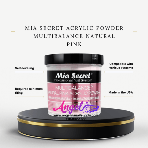 Mia Secret Acrylic Powder Multibalance Natural Pink 4oz - Angelina Nail Supply NYC