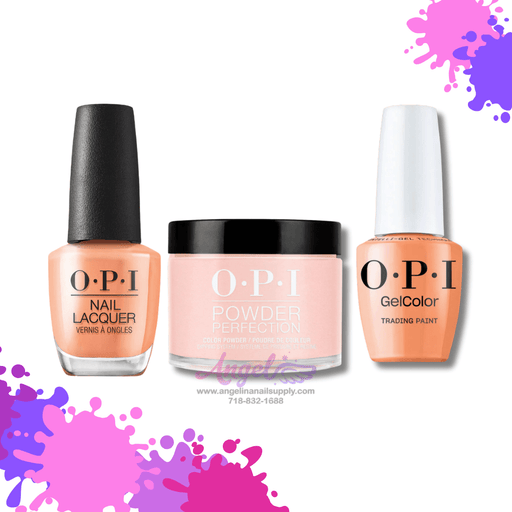 OPI 3in1 combo DP-GC-NL D54 TRADING PAINT - Angelina Nail Supply NYC