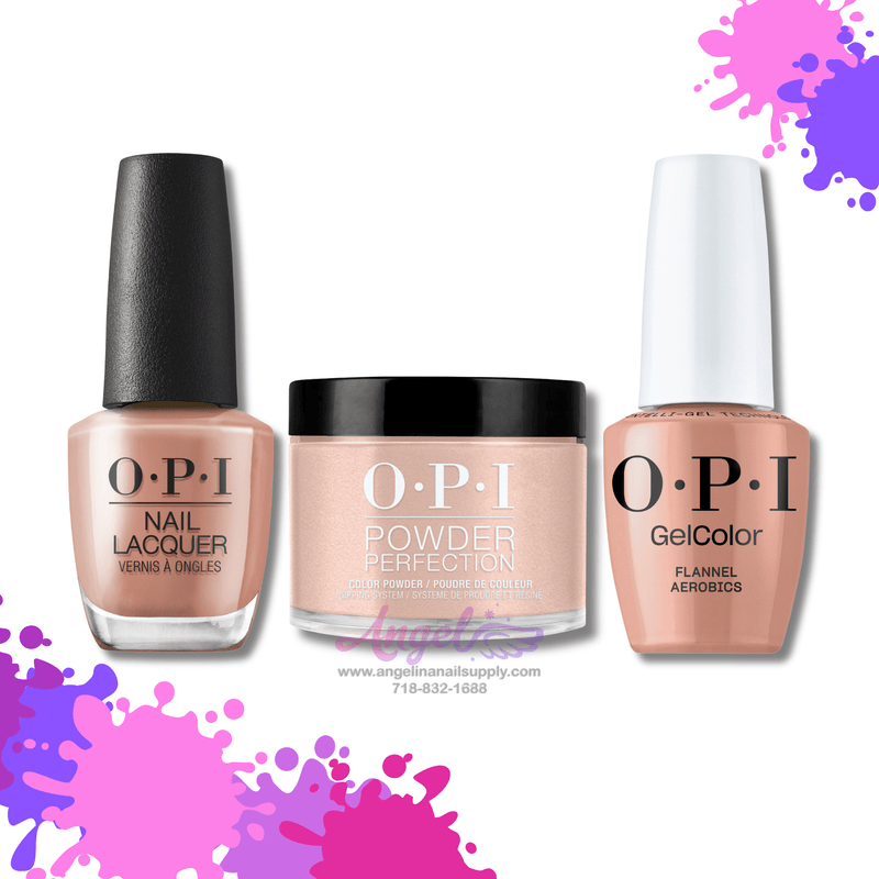 OPI 3in1 combo DP-GC-NL F027 Flannel Aerobics - Angelina Nail Supply NYC