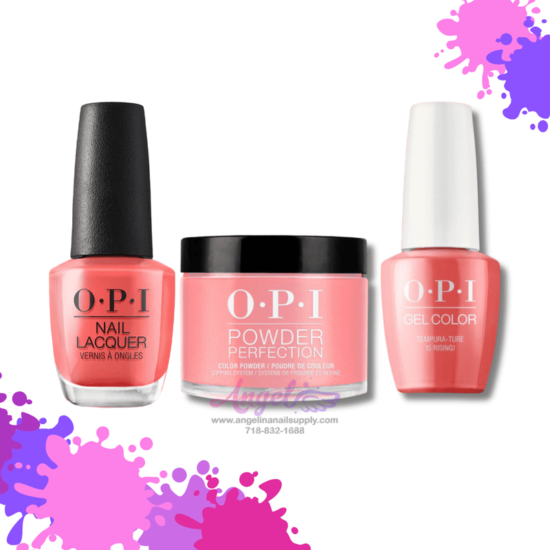 OPI 3in1 combo DP-GC-NL T89 TEMPURA-TURE IS RISING! - Angelina Nail Supply NYC