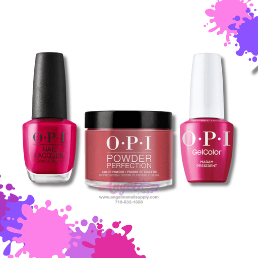 OPI 3in1 combo DP-GC-NL W62 MADAM PRESIDENT - Angelina Nail Supply NYC