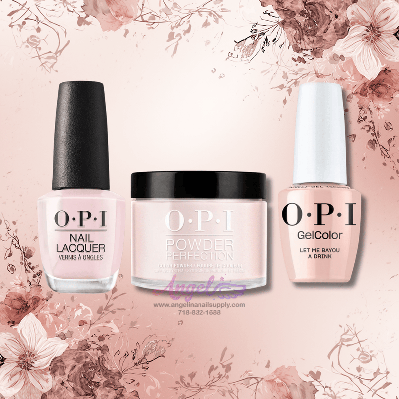 OPI 3in1 combo DP-GCT-NL N51 LET ME BAYOU A DRINK - Angelina Nail Supply NYC
